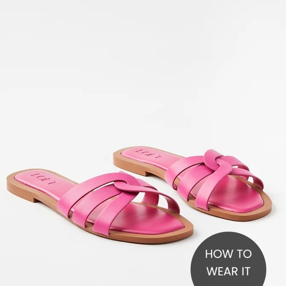 Strappy Leather Slide Sandals - Picture 4 of 4